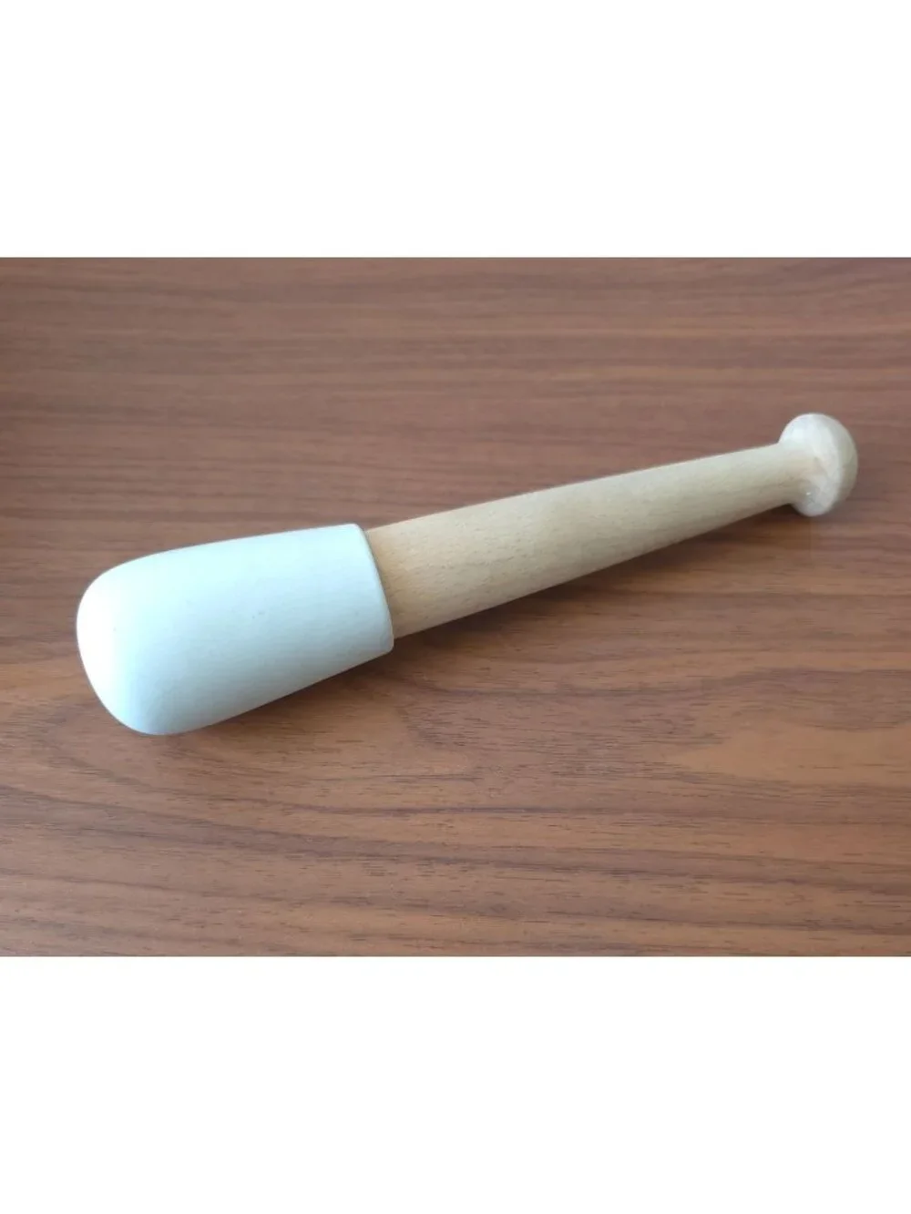 Milton Brook Unglazed Vitrified Porcelain #2 Mortar & Beechwood Pestle Set - Picture 5 of 7